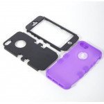 Wholesale iPhone 5 5S Hard Hybrid Case (Black-Purple)